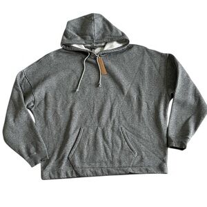Skims Lounge Fleece Hoodie Sweatshirt Dark Heather Gray NWT Mens XS Casual Comfy
